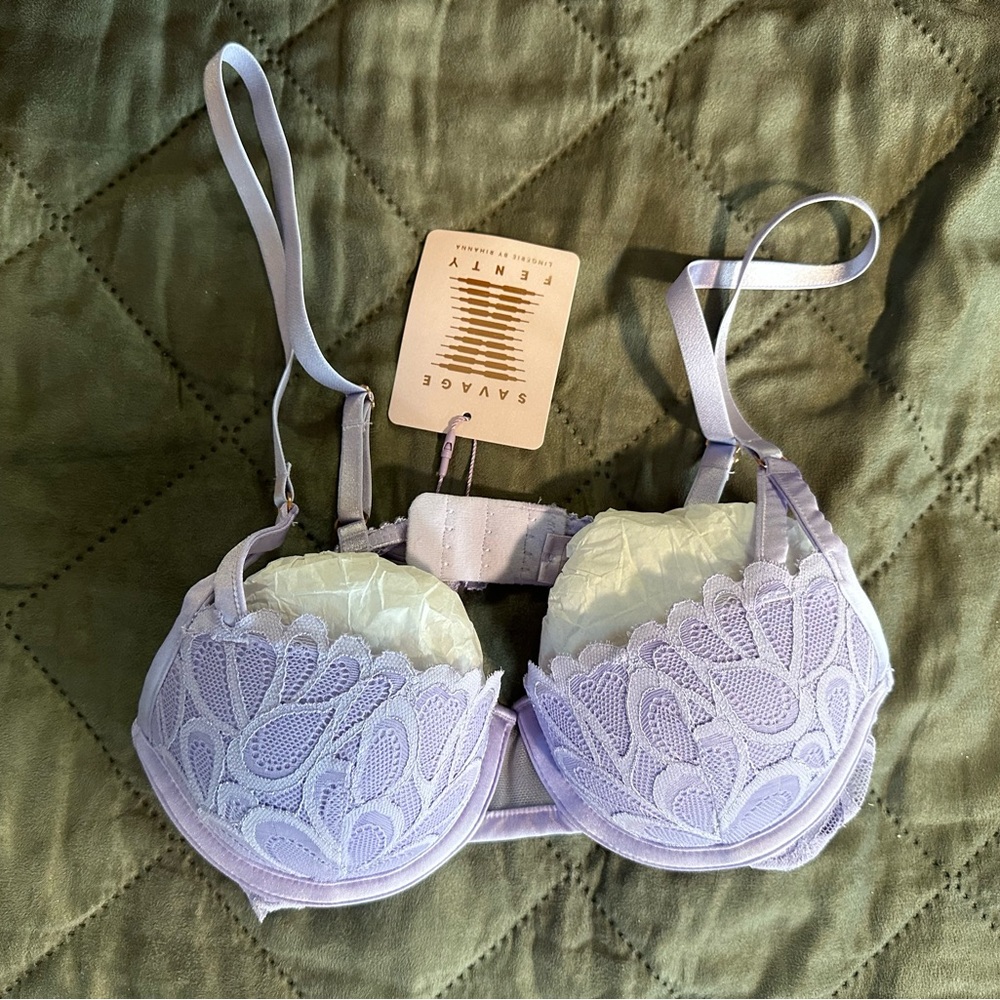 Savage X Fenty Lilac Lace Bra